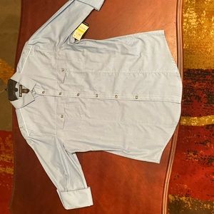 INC button down dress shirt. New with tags. Medium antique blue.
